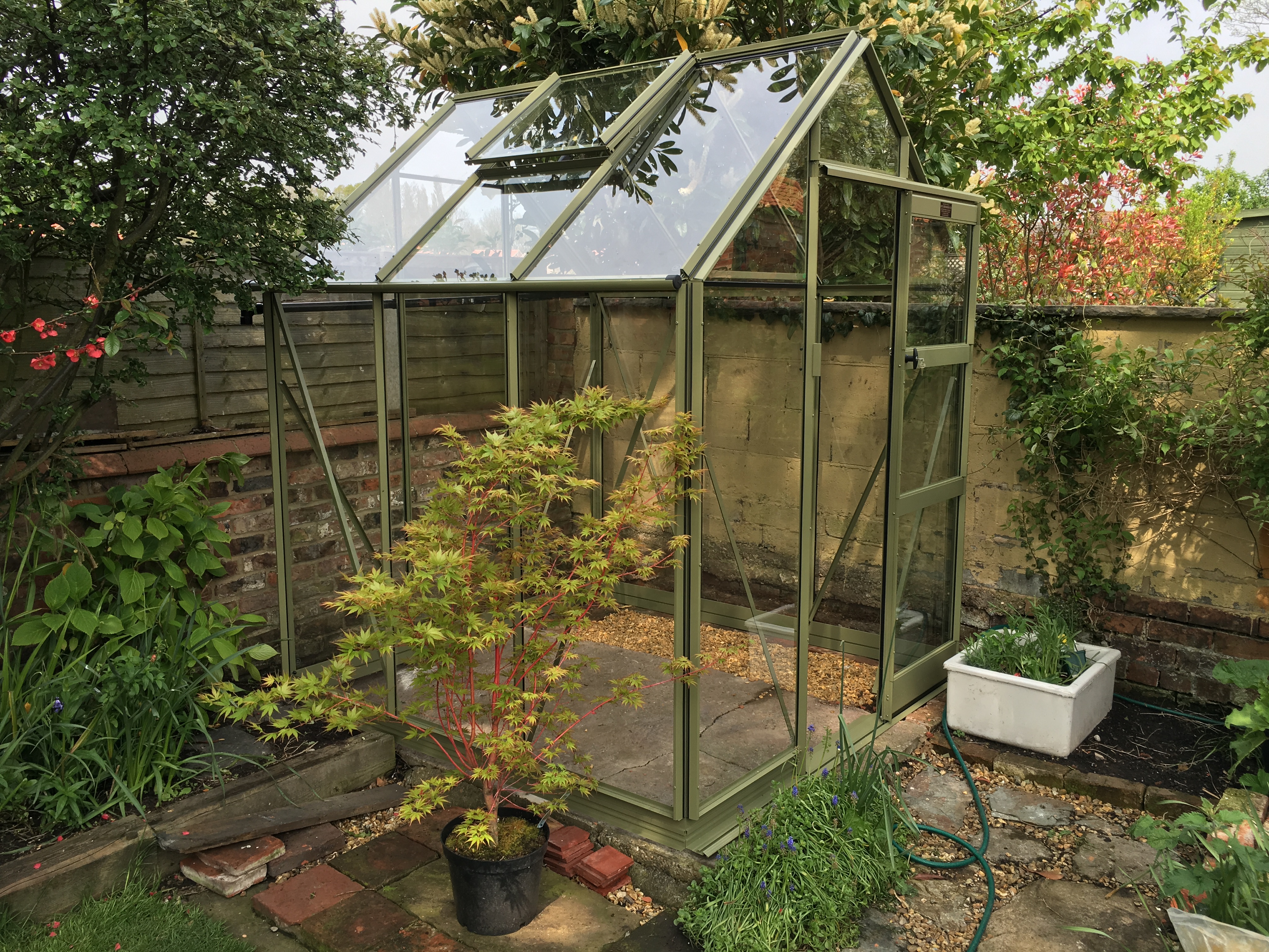 High eave olive 6 x 6 concrete base 13